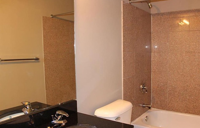 Designer Granite Countertops In All Bathrooms at Stonebridge Waterfront, Cleveland, Ohio