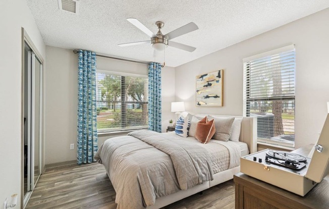 Model bedroom at Mirage on Kernan Apartments in Jacksonville, FL