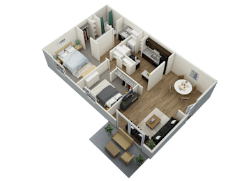 2 beds, 1 bath, 1,017 sqft, $1,155