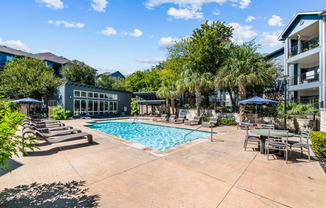 the swimming pool at our apartments