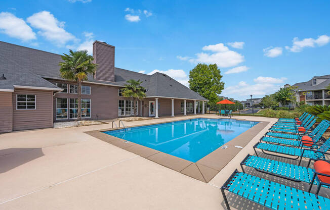 the swimming pool at our apartments