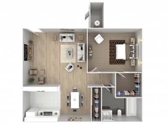 1 bed, 1 bath, 600 sqft, $1,100