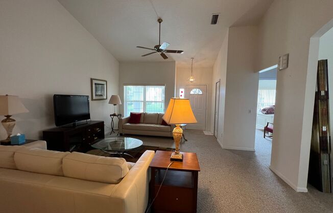 55+ Community of Kings Isle In Saint Lucie West. Furnished House, 2/2 with One car garage
