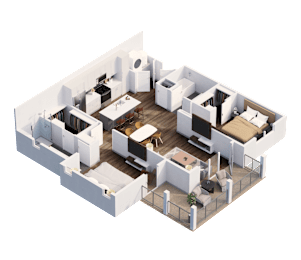 2 beds, 2 baths, 1,137 sqft, $2,545