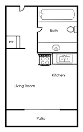 Studio, 1 bath, 275 sqft, $700