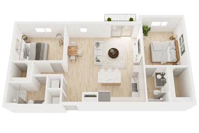 2 beds, 2 baths, 1,045 sqft, $2,699