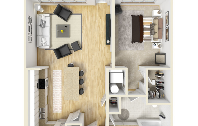 1 bed, 1 bath, 865 sqft, $1,712