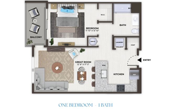 1 bed, 1 bath, 699 sqft, $2,247, Unit 1505