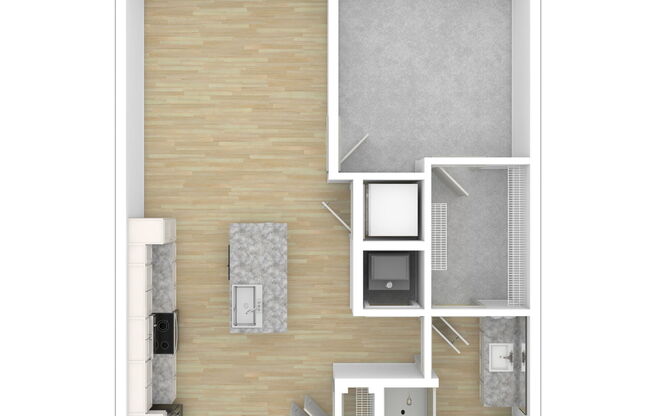 1 bed, 1 bath, 677 sqft, $1,665