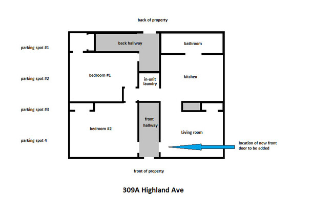 2 beds, 1 bath, $3,600, Unit A