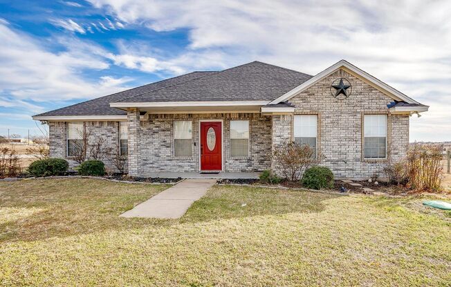 Country Living in this Beautiful Brick 3 Bed- 2 Bath- 3 Car Garage- Small Barn on 2.5 Acres- Aledo ISD- 76087