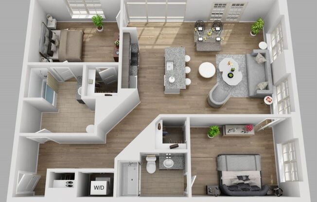 2 beds, 2 baths, 1,161 sqft, $3,495