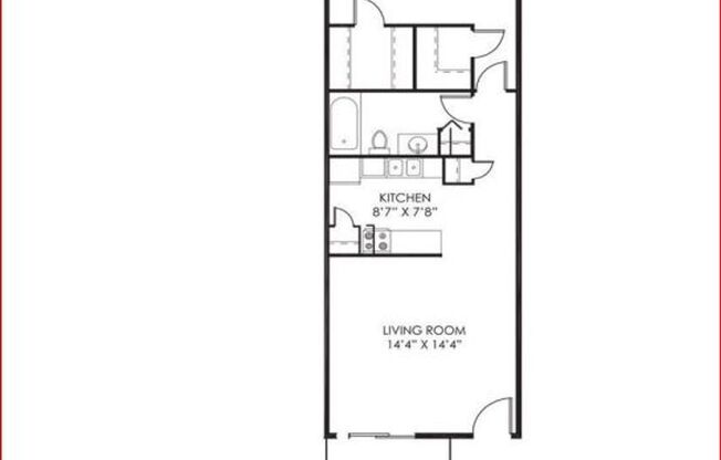 1 bed, 1 bath, 635 sqft, $635