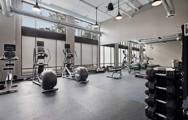Gym area at The Shelby, Chicago