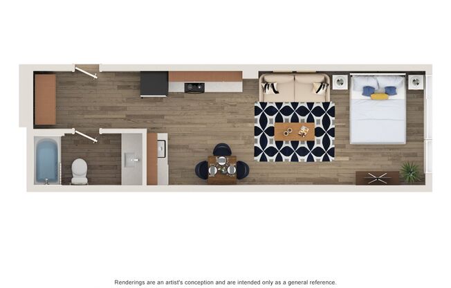 Studio, 1 bath, 420 sqft, $1,245, Unit 266