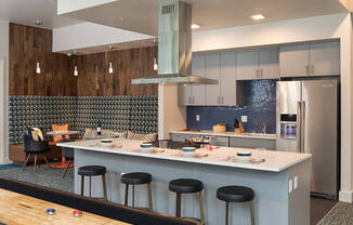 kitchen area in clubhouse