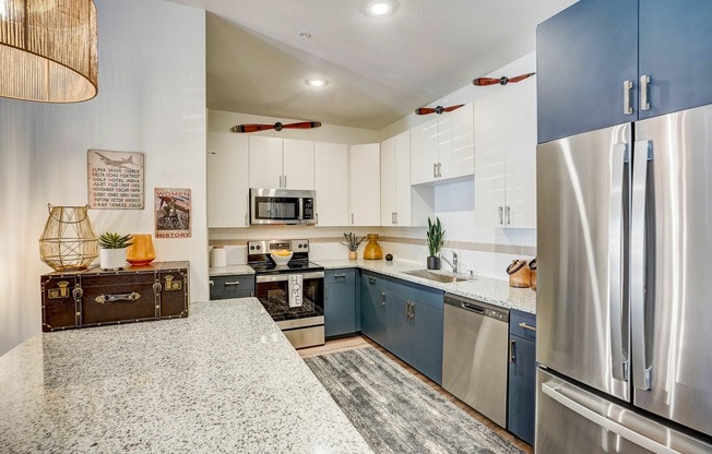 Two Bedroom Kitchen with Island