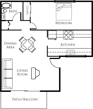 1 bed, 1 bath, 700 sqft, $1,795, Unit 18