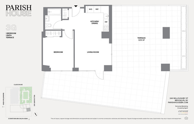 1 bed, 1 bath, $4,528, Unit 3G