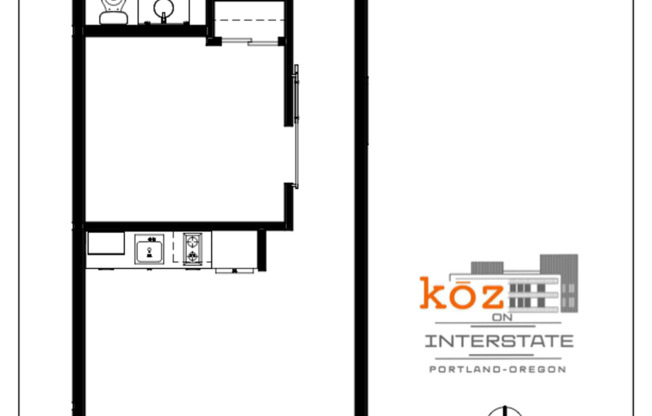 1 bed, 1 bath, 435 sqft, $1,350, Unit 612
