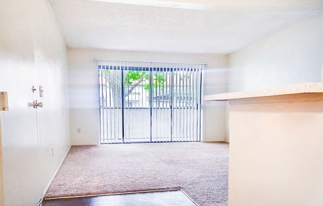 Spacious balcony at Village Park Apartments in Encinitas, CA, For Rent. Now leasing 2 and 3 bedroom apartments.