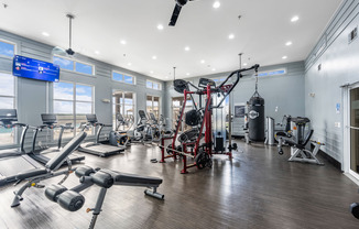 Fitness Center with Gym Equipment