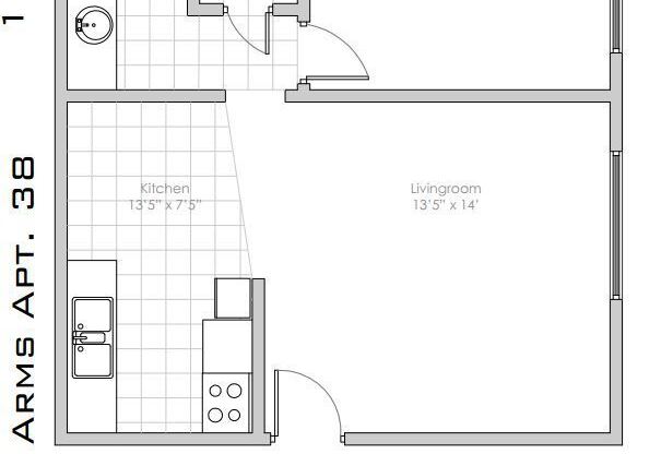 1 bed, 1 bath, 555 sqft, $700, Unit 46