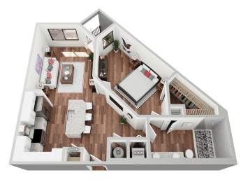 1 bed, 1 bath, 742 sqft, $2,384