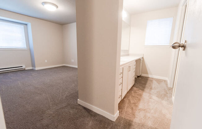 Master Bedroom and Vanity at Cambridge on Seventh, Puyallup, WA