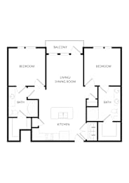 2 beds, 2 baths, 985 sqft, $1,770
