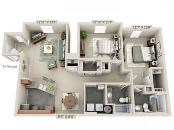 2 beds, 2 baths, 1,130 sqft, $2,016