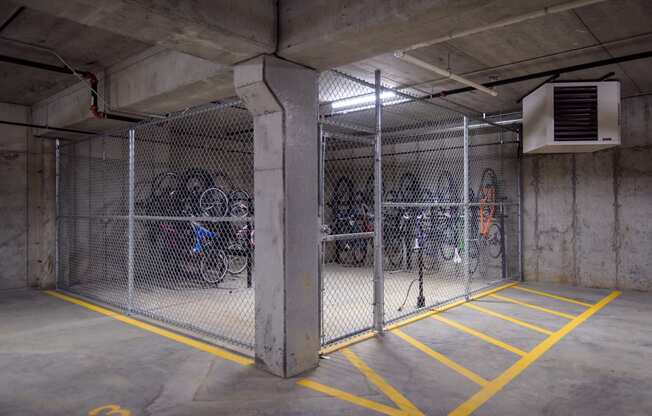 Bike Storage In The Garage Area