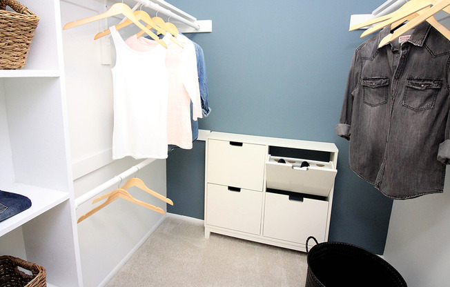 Walk-in closets in our bedrooms