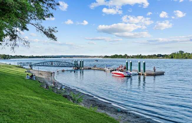 Small Boat Dock and River