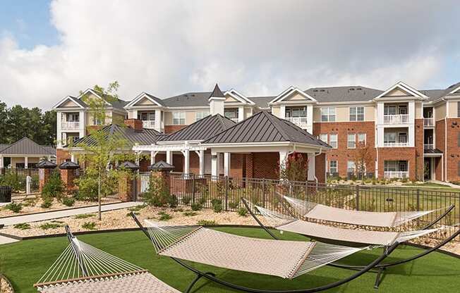 Hammock park over grassy area