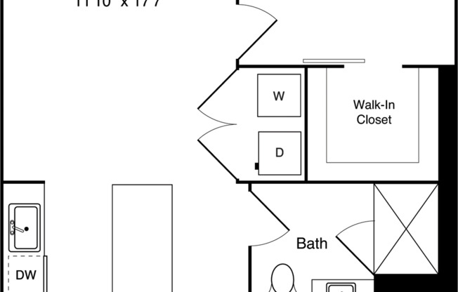 1 bed, 1 bath, 755 sqft, $4,075, Unit 707