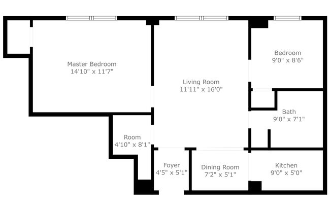 1 bed, 1 bath, 670 sqft, $1,150, Unit 404