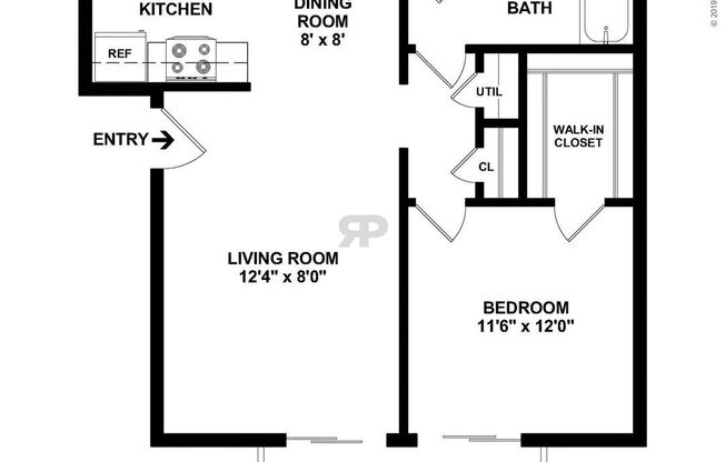 1 bed, 1 bath, 686 sqft, $831