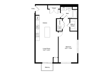 1 bed, 1 bath, 886 sqft, $2,326