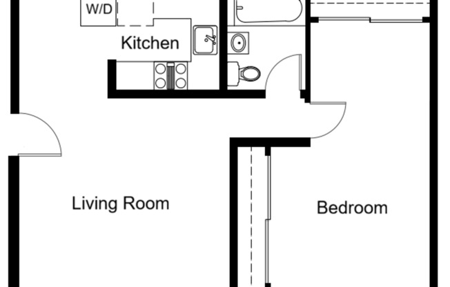 1 bed, 1 bath, 612 sqft, $1,850, Unit 103