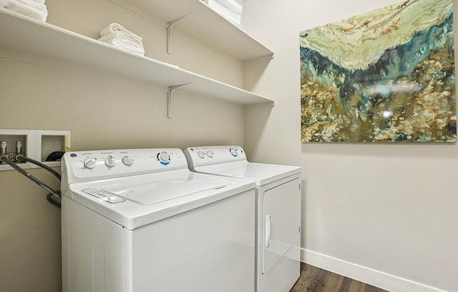 Spacious Laundry Room with Shelves