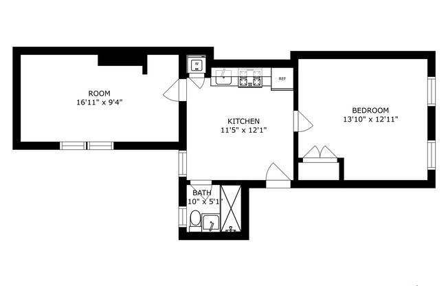 2 beds, 1 bath, $4,200, Unit 1