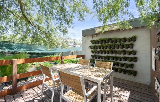 outdoor lounge area at Crosstown Phoenix, Phoenix, 85015