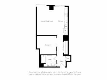 1 bed, 1 bath, 710 sqft, $2,594