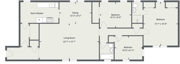 3 beds, 2 baths, 1,373 sqft, $1,779