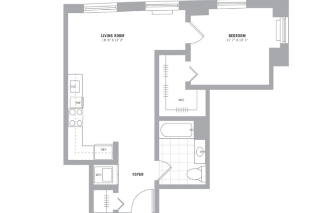 1 bed, 1 bath, 687 sqft, $2,450, Unit 210-510