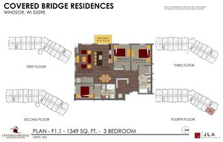 3 beds, 2 baths, 1,349 sqft, $2,529, Unit 425