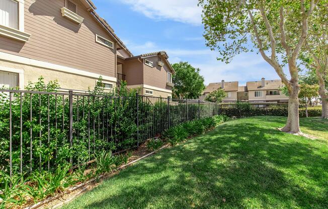 a large lawn in front of a house