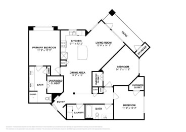 3 beds, 2 baths, 1,280 sqft, $1,679