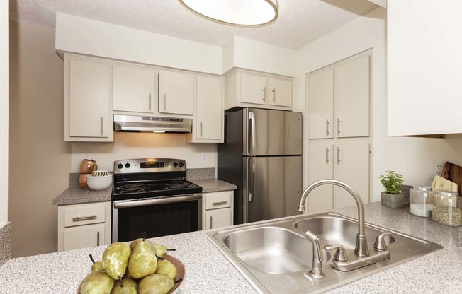 Stainless Steel Sink With In Kitchen at The Villages Apartment of Banyan Grove, Boynton Beach, FL